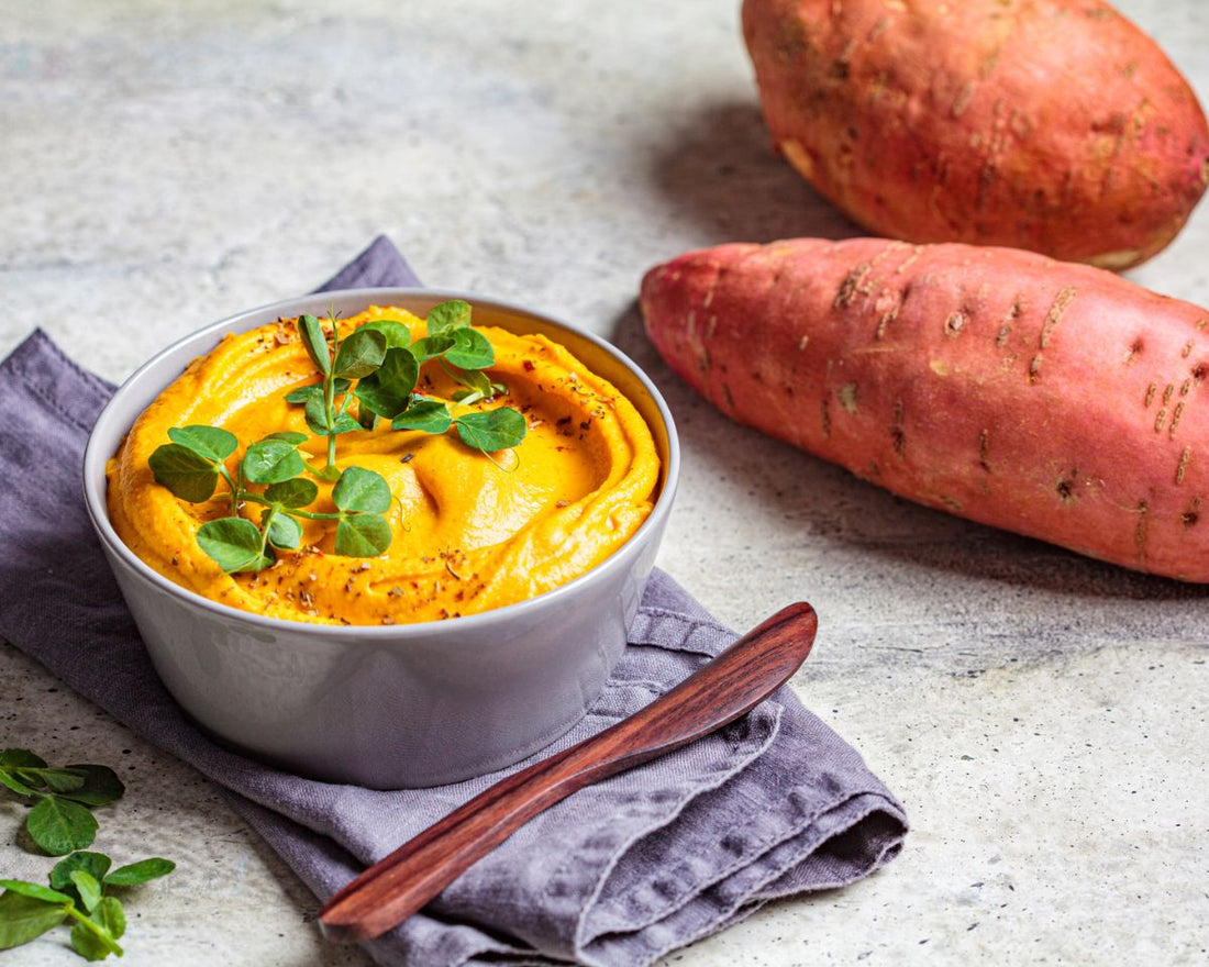 Creamy Sweet Potato & Turmeric Hummus
