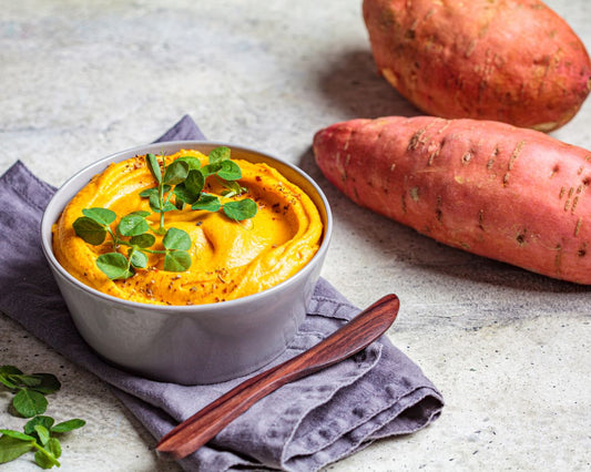 Creamy Sweet Potato & Turmeric Hummus